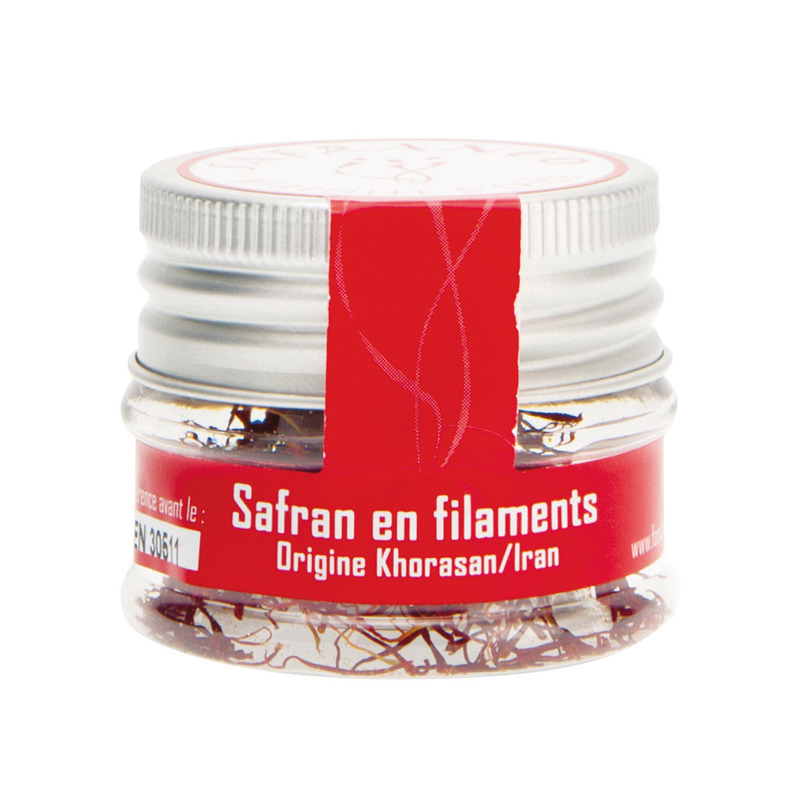 Safran d'Iran qualité extra filaments bocal 1g