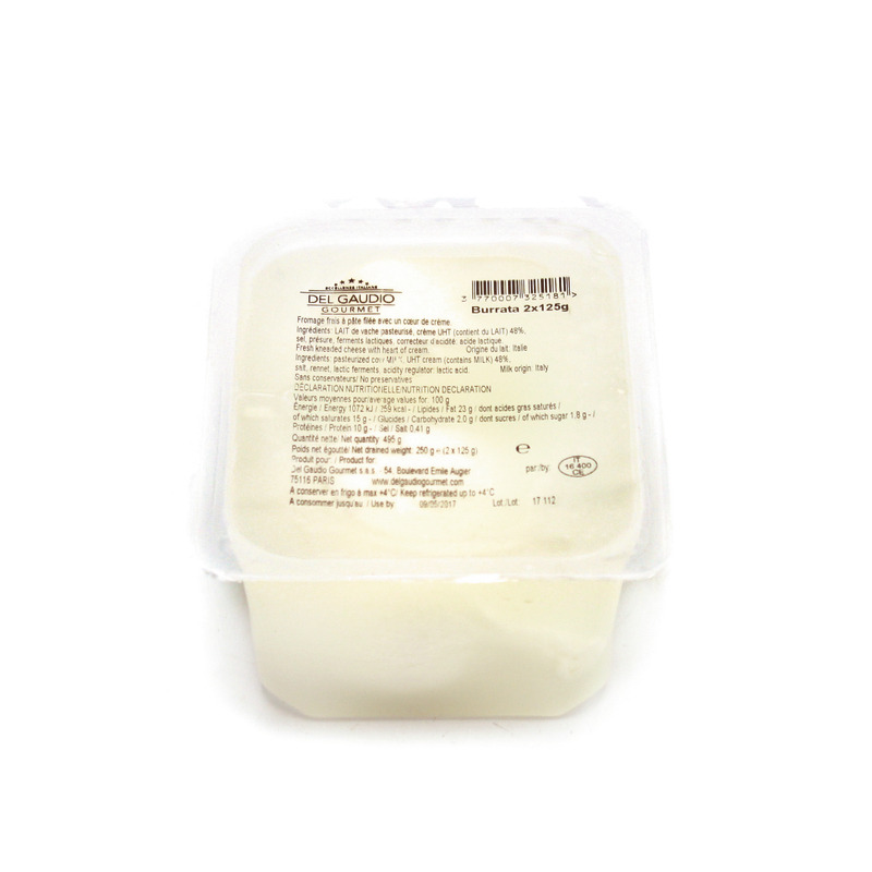 Burrata au lait de vache barquette 2x125g