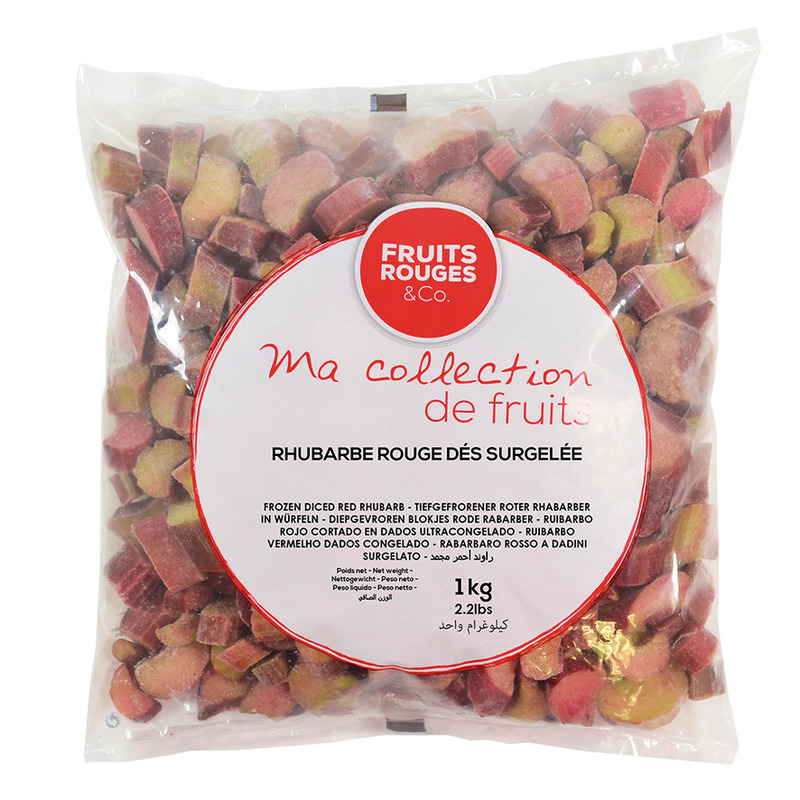 ❆ Diced red rhubarb region IQF bag 1kg
