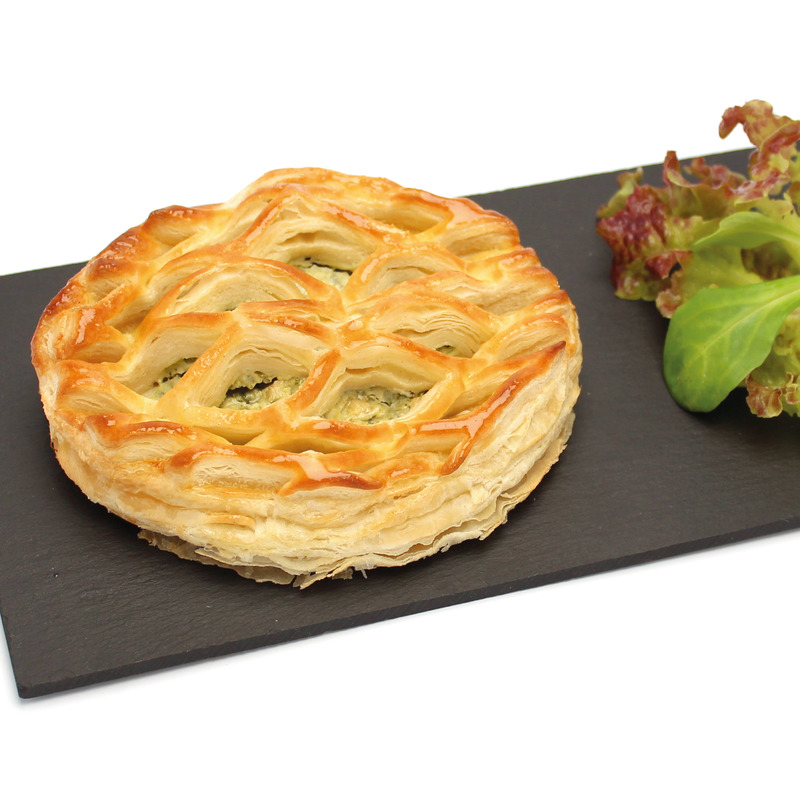 Two salmons and spinach puff pastry 2x110g