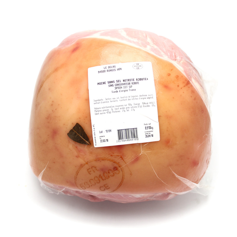 Cooked in cloth french superior ham AC without added nitrite ±8.5kg