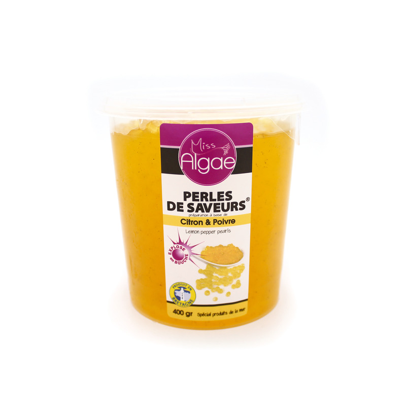 Lemon and pepper flavour pearls bucket 400g