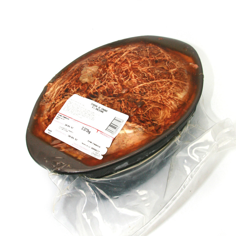 Traditional duck style french duck and pork stoneware terrine ±3kg