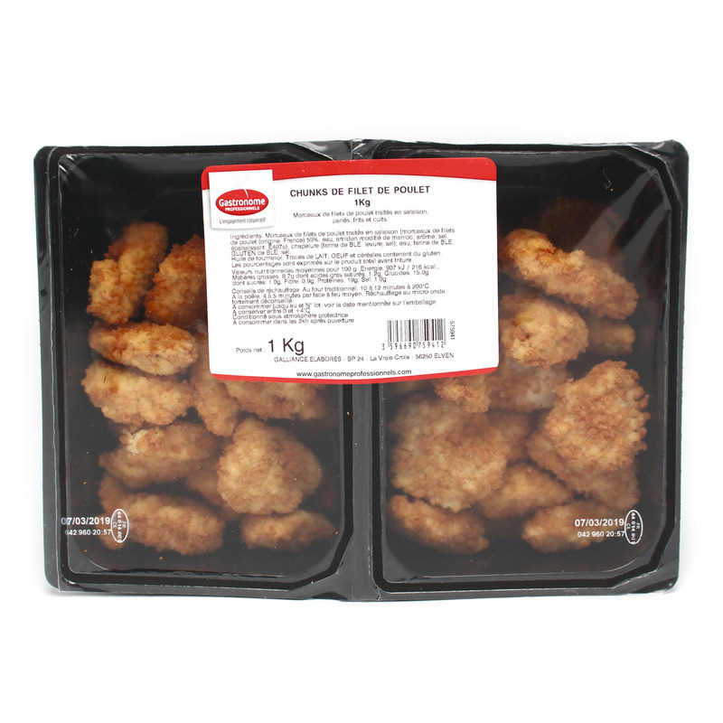 Chunks de filet de poulet croustillants 1kg