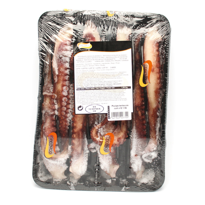 ❆ Cooked premium tentacles of octopus caught in Morocco 12x±125g