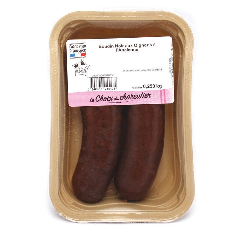 Black pudding with onions LPF vacuum packed 2x125g