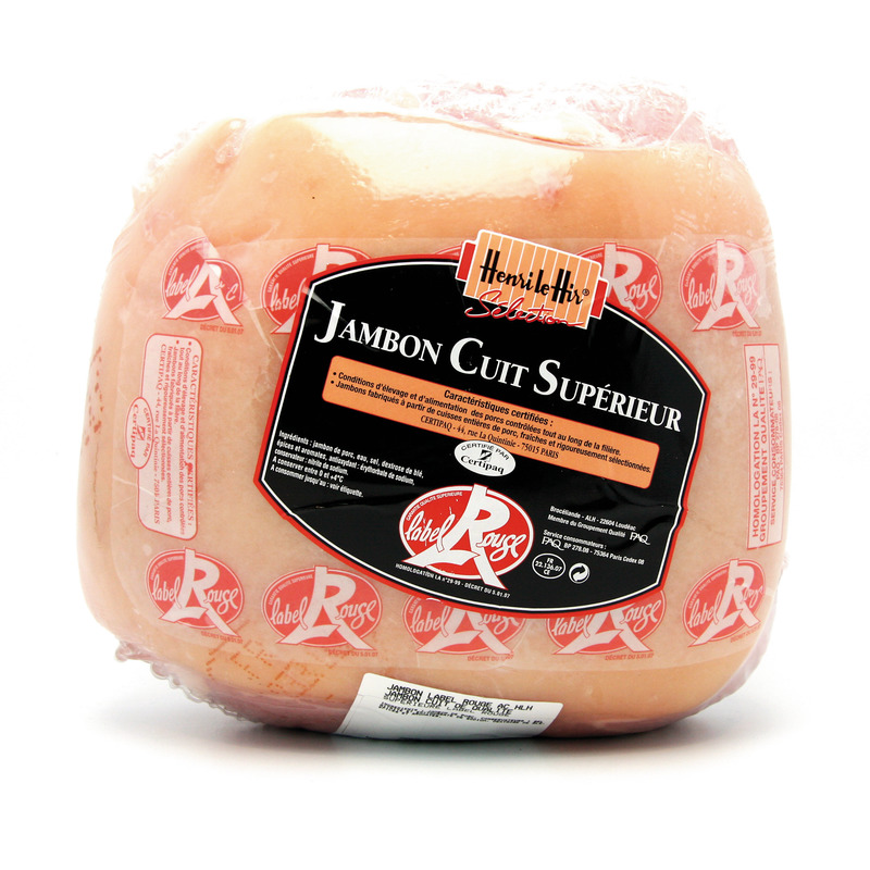 Cooked ham superior with rind LPF Label Rouge ±7.2kg