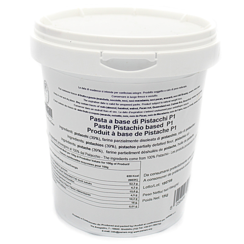 Pistachio based paste P1 bucket 1kg