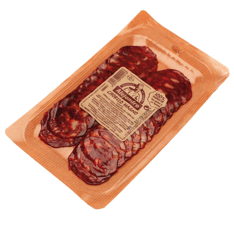 Sliced mild chorizo Magno vacuum packed 100g