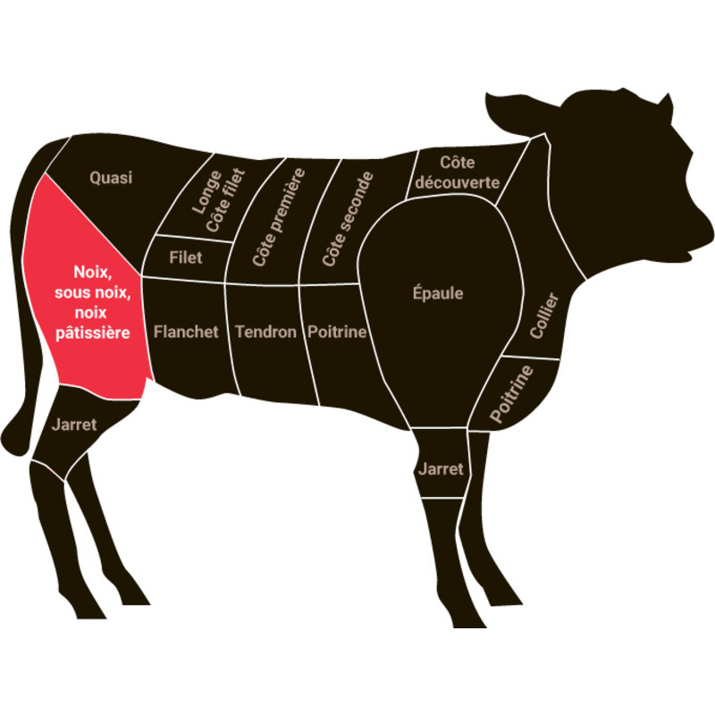 Noix de veau pâtissière s/ vide ±4kg ⚖