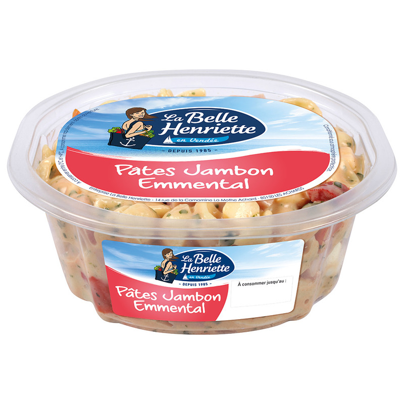 Salade de pâtes françaises au jambon et emmental 300g