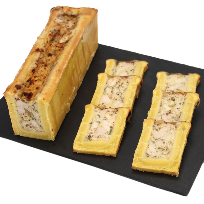 Mini pâté en croûte Le Bistronome poulet moutarde volaille française 450g 