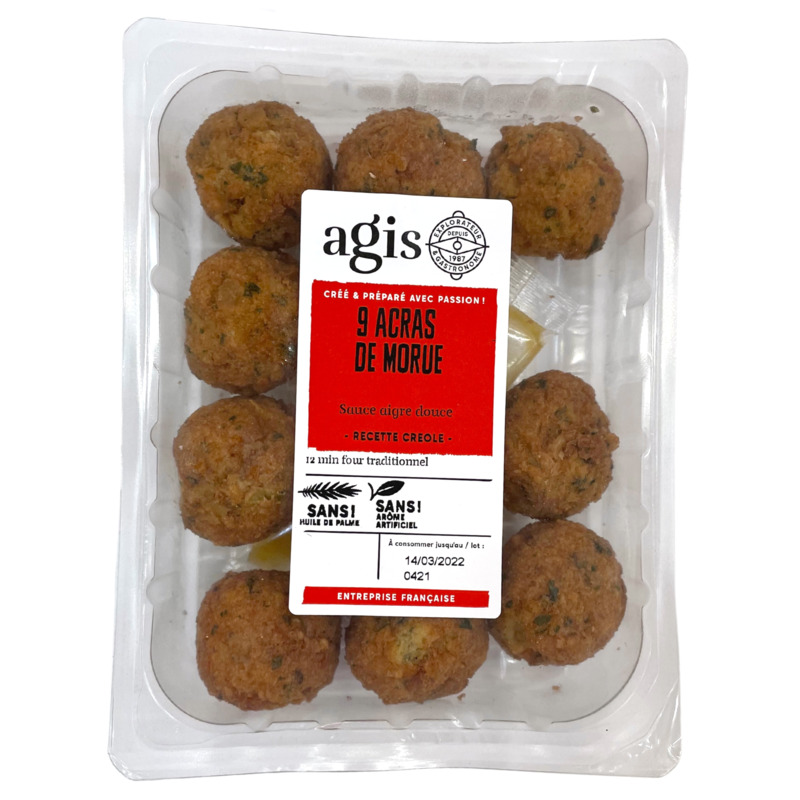 Acras de morue sauce aigre‑douce barquette 9x20g 