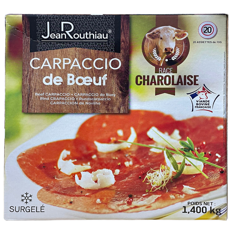 ❆ Carpaccio de boeuf français Charolais 20 assiettes de 70g