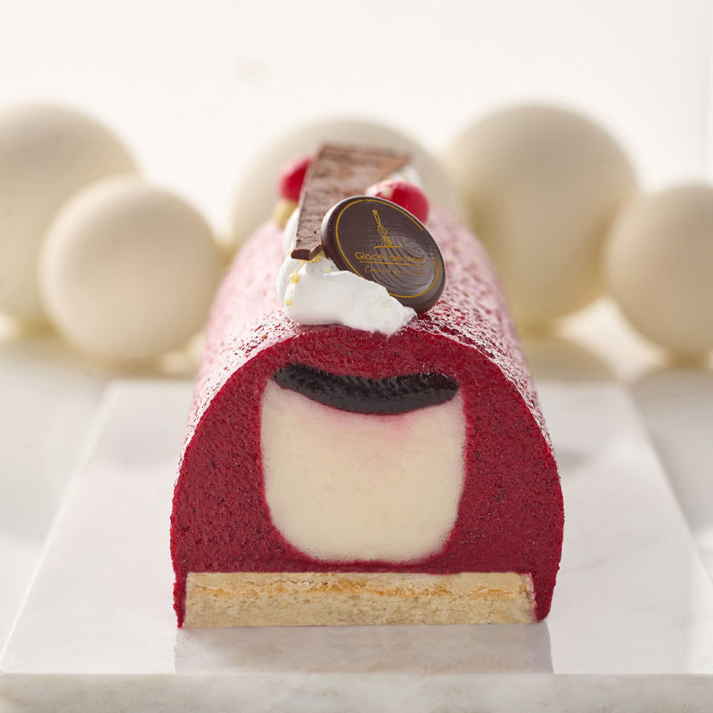 ❆ Bûche glacée fraîcheur (citron vert, verveine, fruits rouges) 6/8 parts 700g