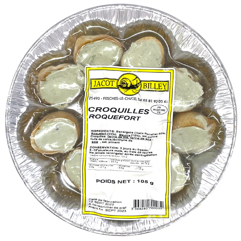 ❆ Burgundy snail croquille with Roquefort cheese x12 100g