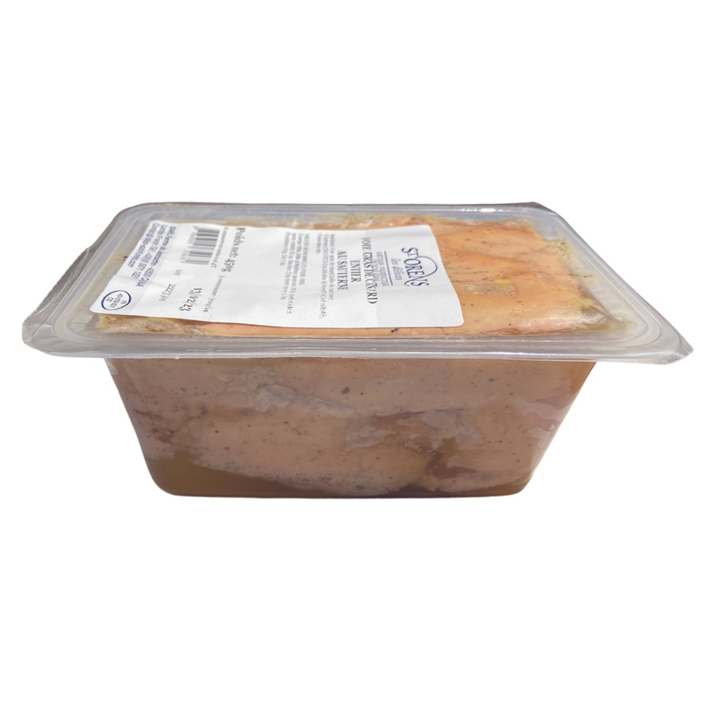 Foie gras de canard français entier mi-cuit au sauternes produit à la ferme terrine 450g