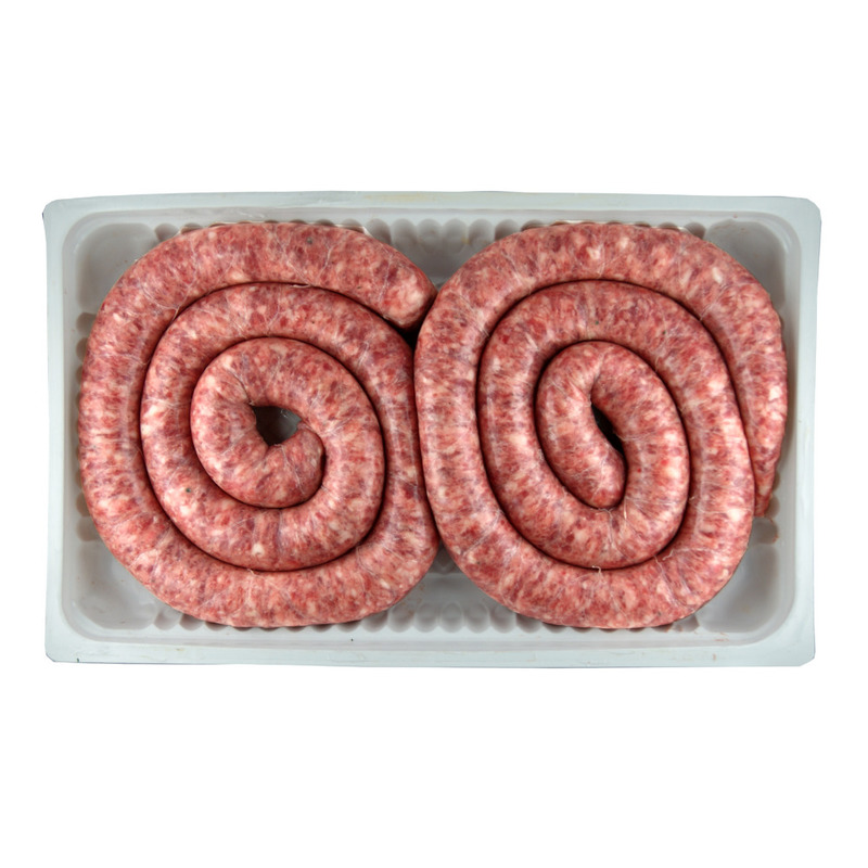 Natural Toulouse sausage large minced LPF curled tub x2 2kg