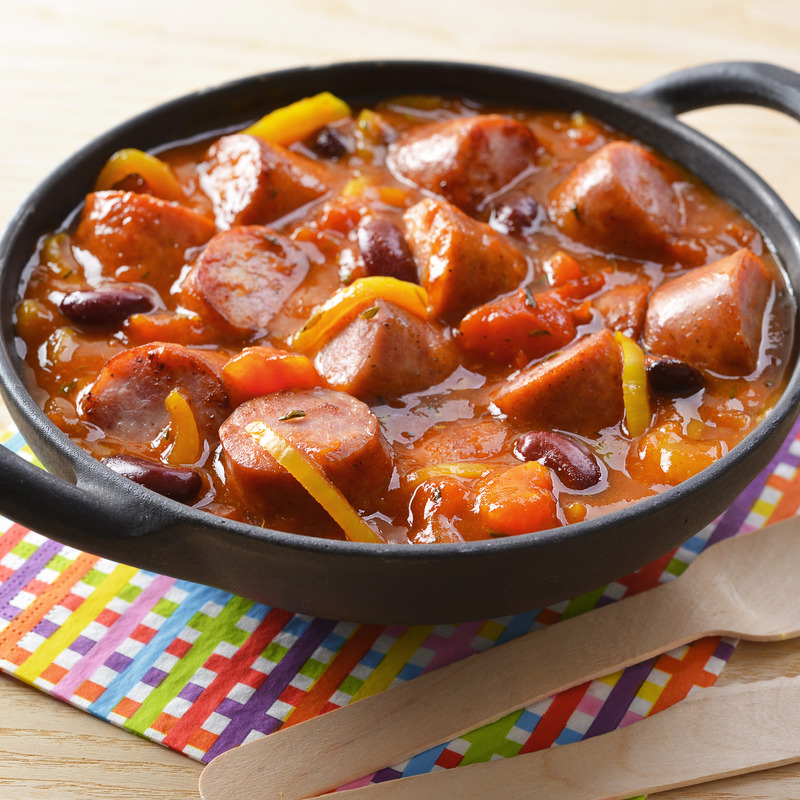 Rougail saucisse de porc français aux haricots rouges barquette 1,8kg