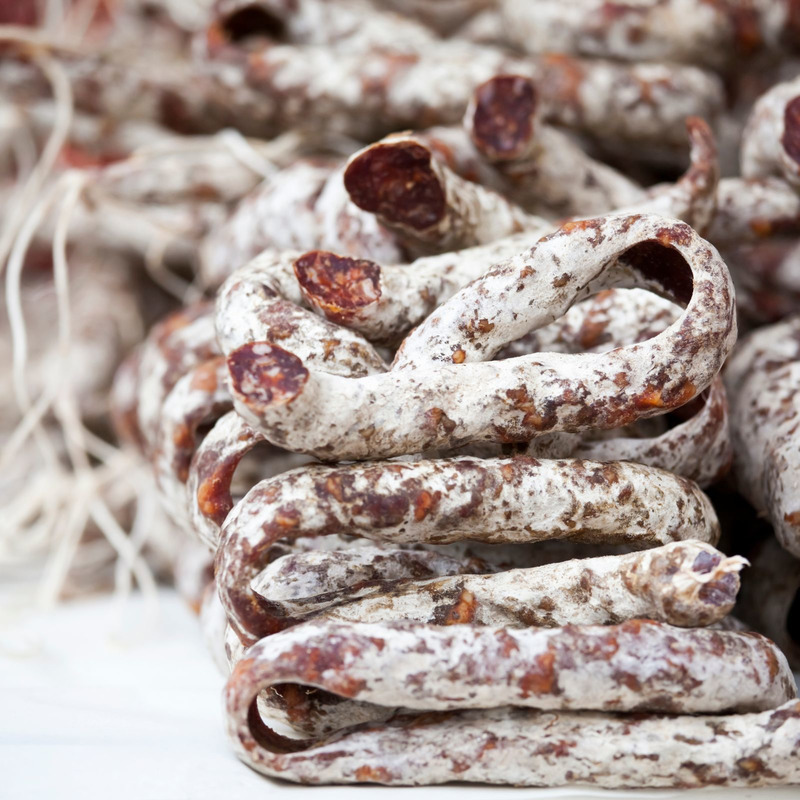 Rod dried sausage natural gut atm.packed ±2.5kg