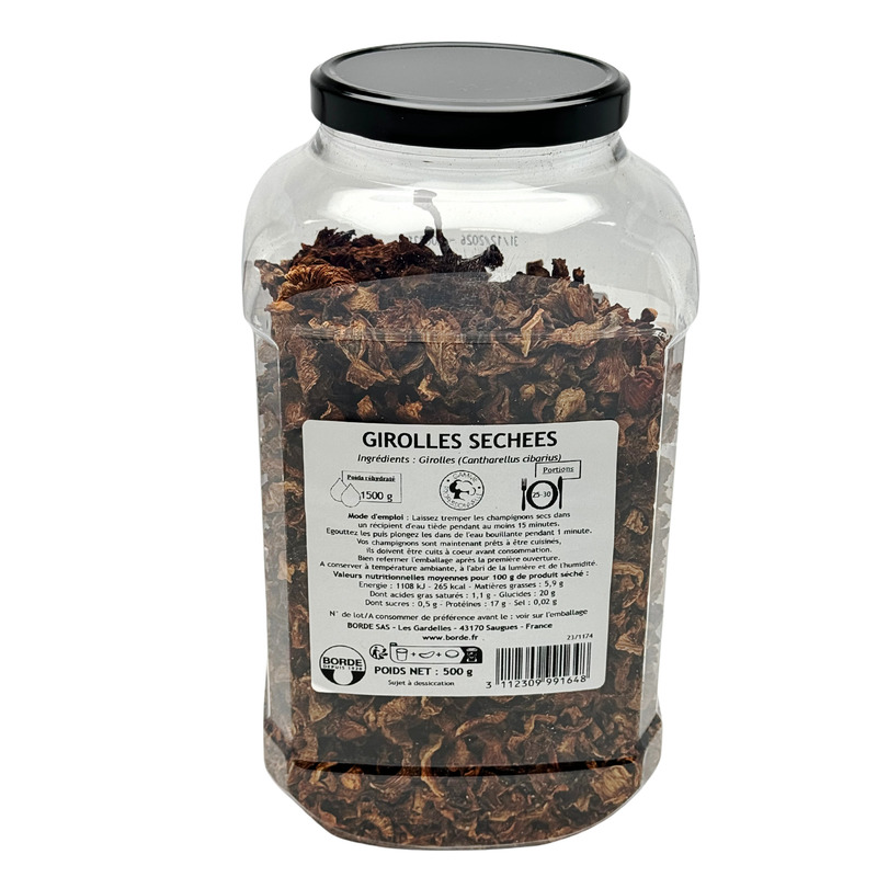 Girolle séchée en lanières tubo 500g