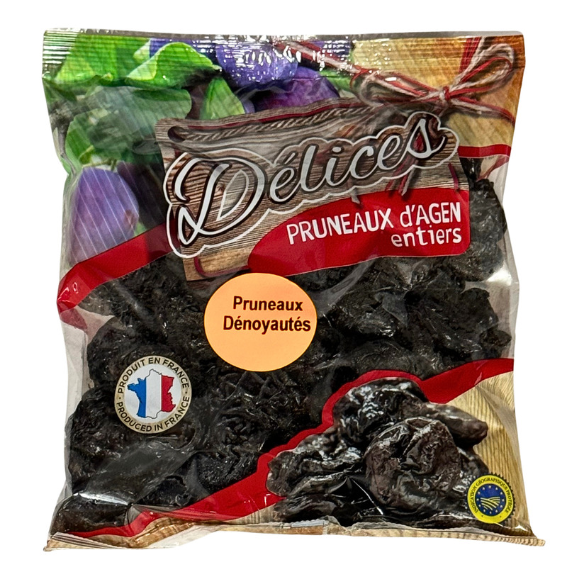 Pitted Agen prune PGI giant calibre 33-44 bag 1kg