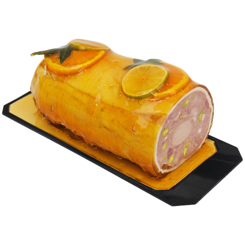 Capon ballotine with pistachios 2% black tray ±3.3kg
