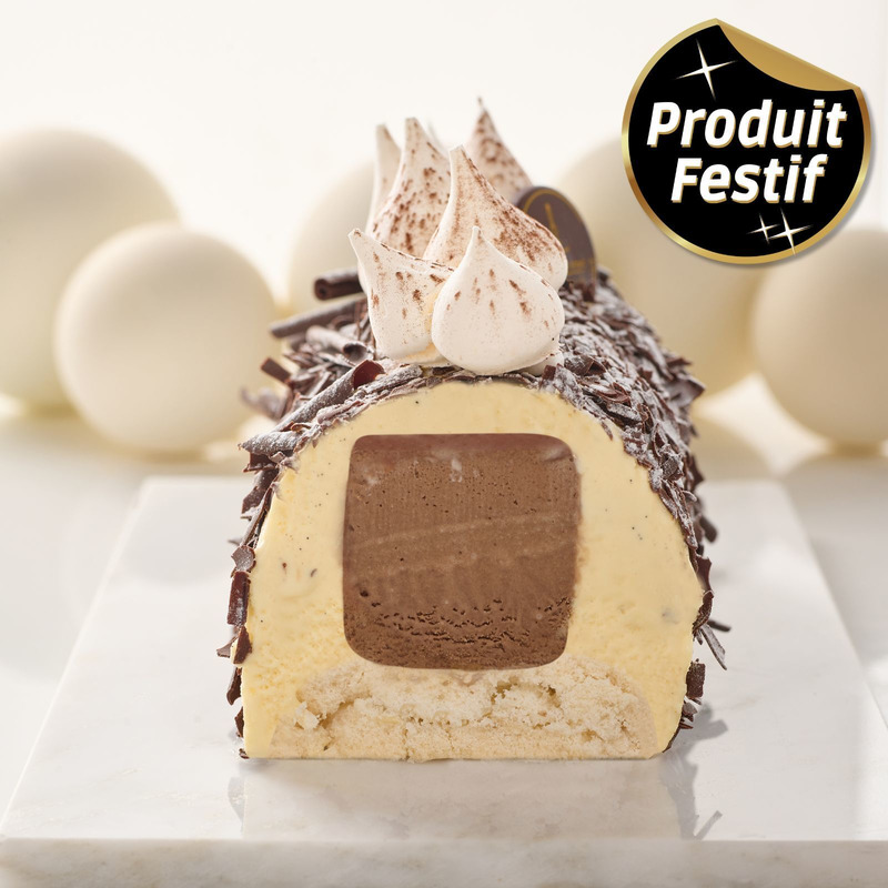 ❆ Bûche glacée Merveilleux 3 chocolats 6-8 parts 500g