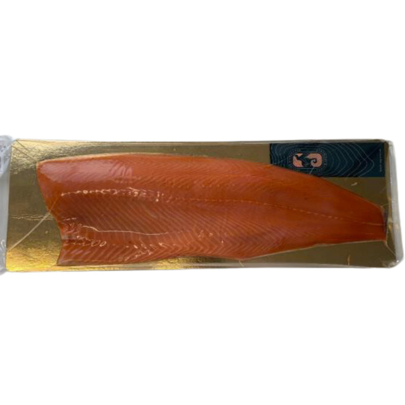 Saumon fumé d'Écosse entier a/ peau ±1,4kg