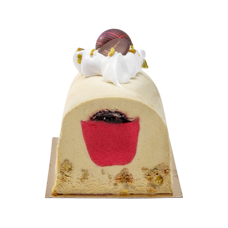 ❆ Pistachio raspberry ice cream buche 6/8 portions 730g