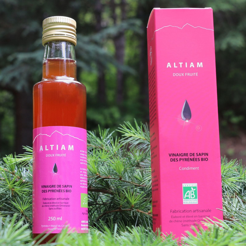 Vinaigre de sapin du Canigou (Pyrénées) doux fruité BIO 250ml
