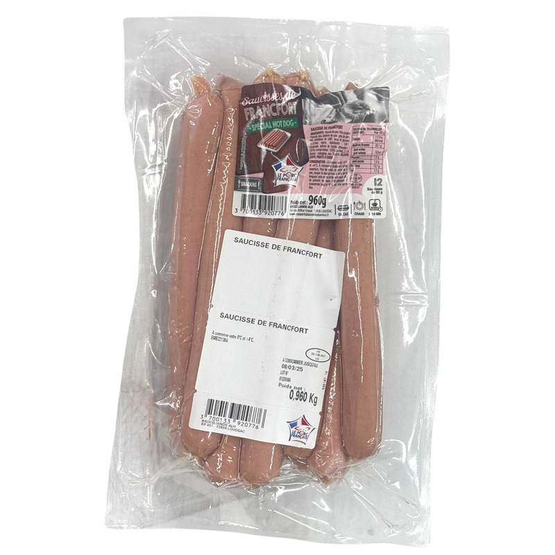 Saucisse de Francfort LPF | Spécial hot dog 21cm 12x80g