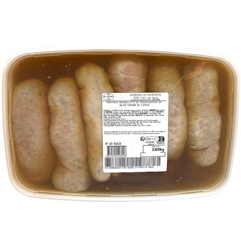 Andouillette de Troyes 5A en gelée barquette 2,6kg
