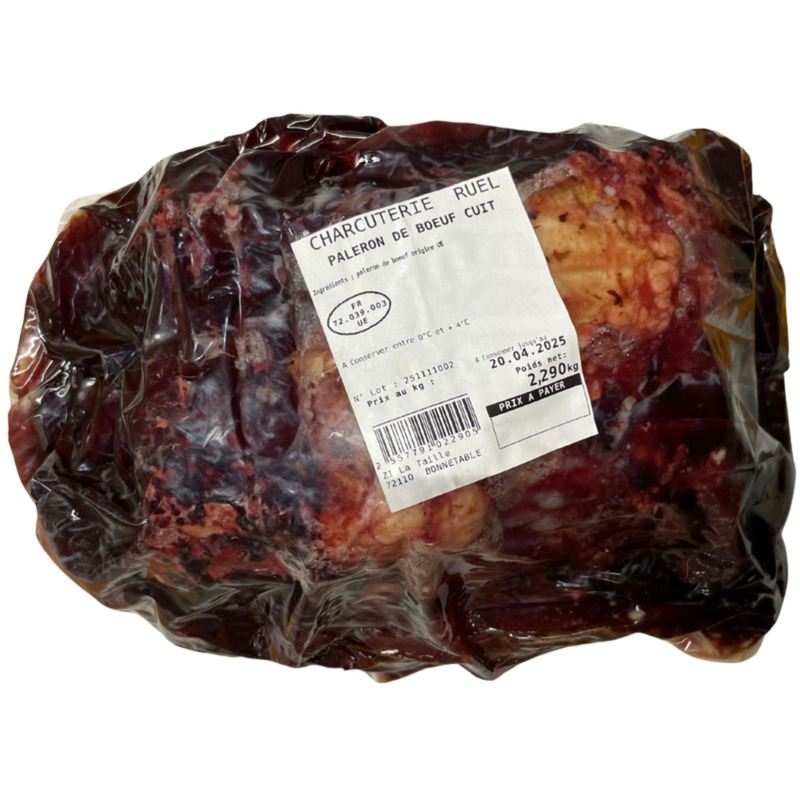 Beef chuck cooked vacuum packed ±2.5kg