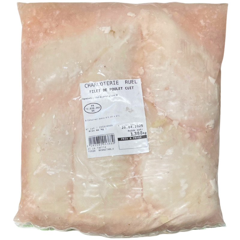Filet de poulet cuit x4 s/ vide ±1,5kg