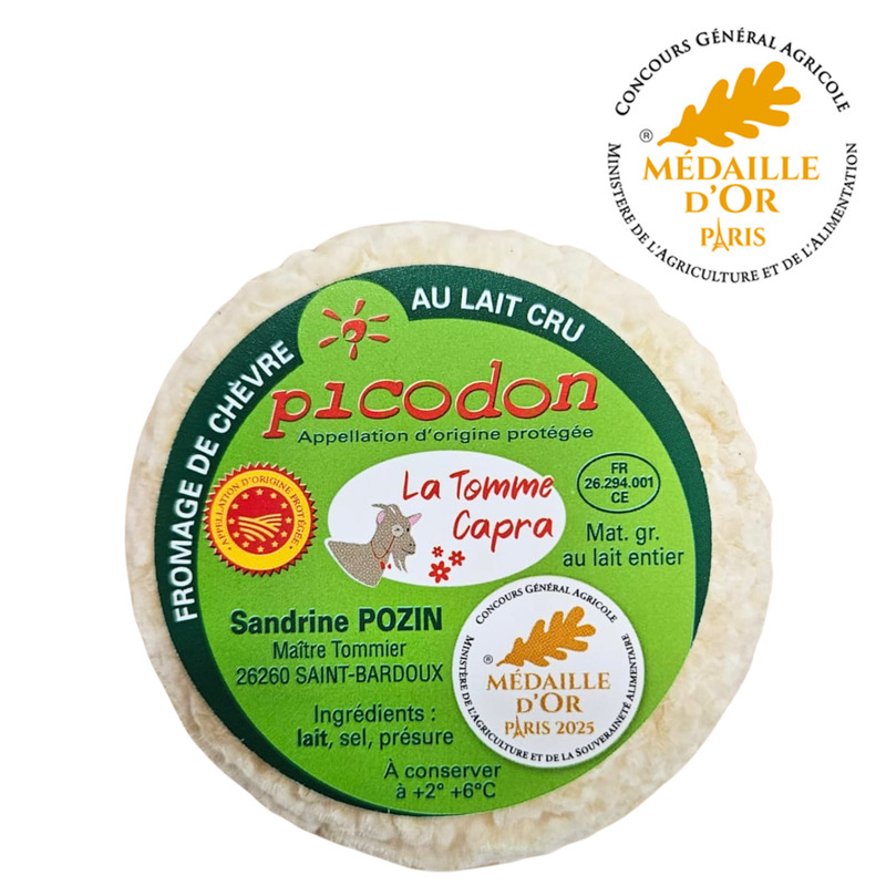 Picodon farmed with raw goat's milk PDO wooden crate 15x60g