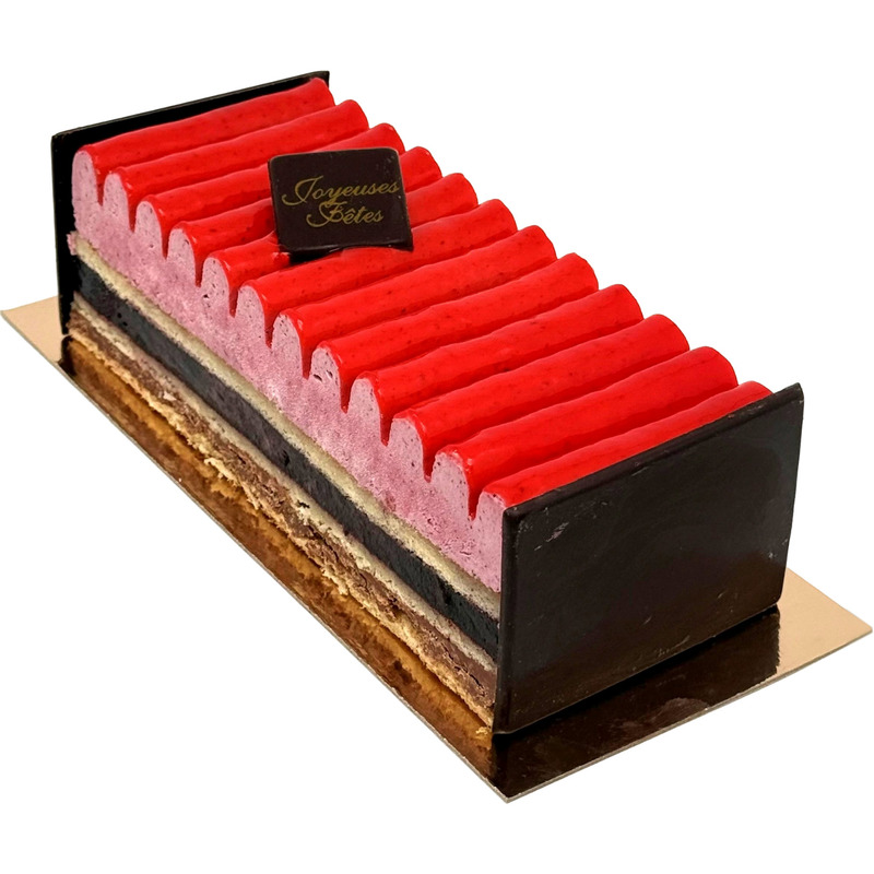 ❆ Bûche croustillante myrtille fruits rouges 6-8 parts 460g