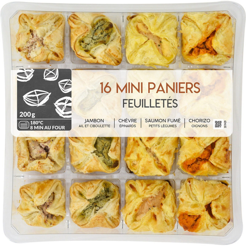 Mini paniers feuilletés 16x±12,5g