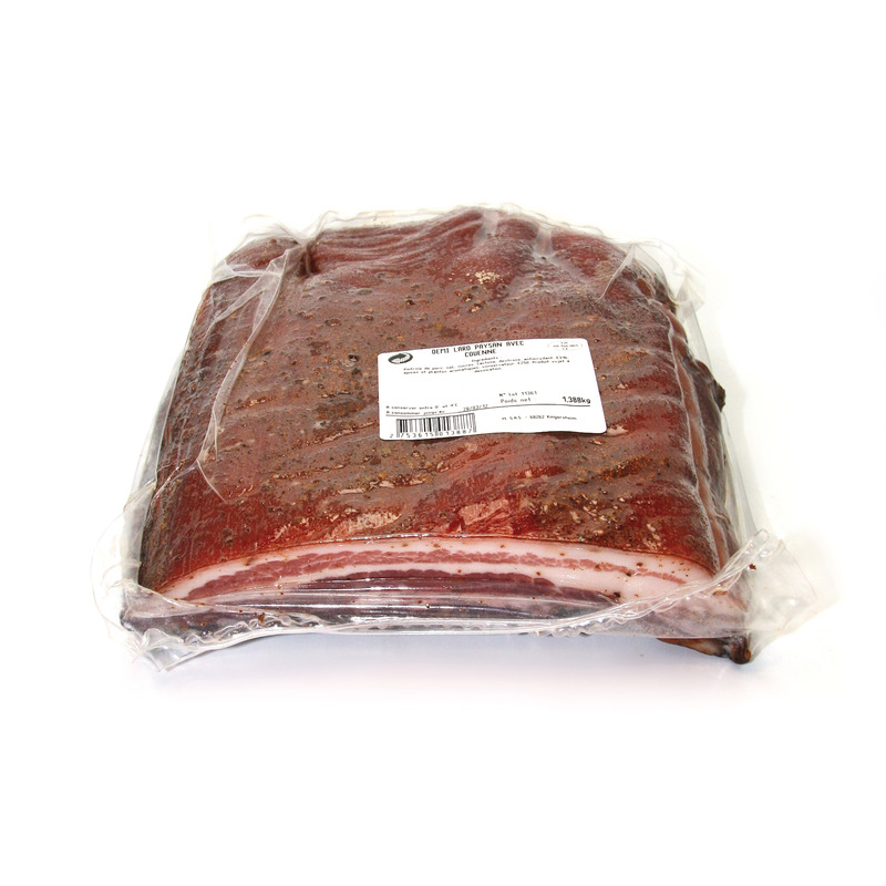 1/2 country-style bacon vacuum packed ±1.5kg