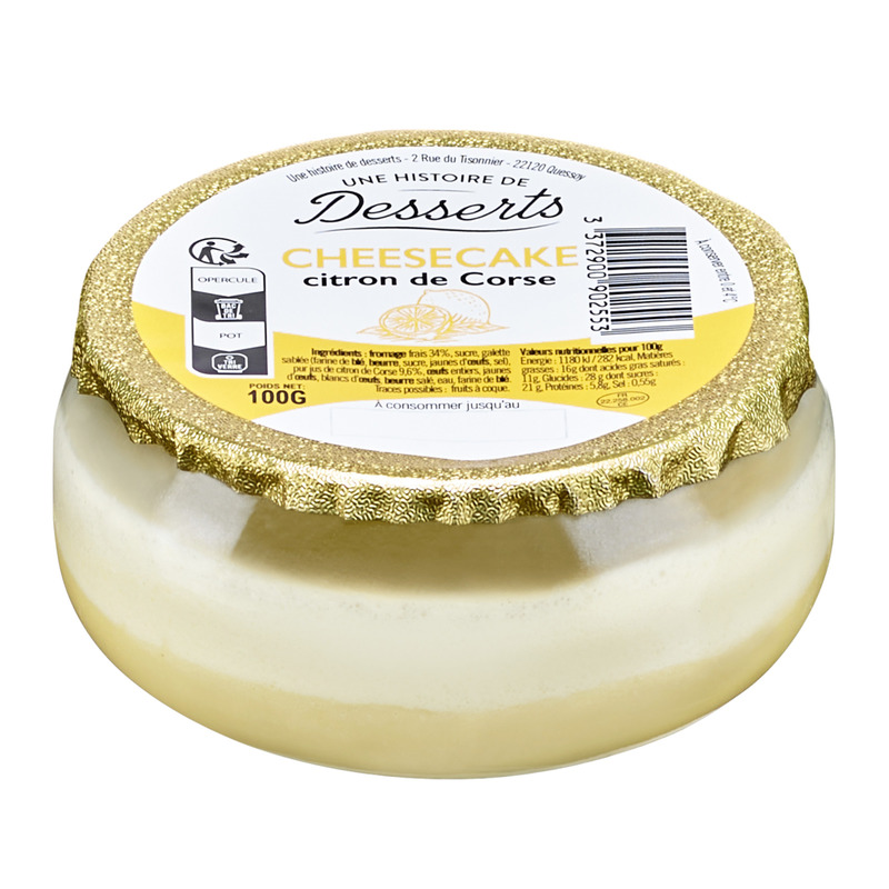 Corsican lemon cheesecake in a glass jar 100g