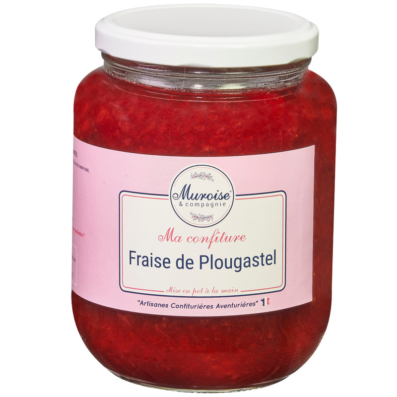 Hand-made Plougastel strawberry jam jar 950g