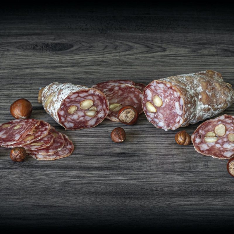 Saucisson sec pur porc français aux noisettes 200g
