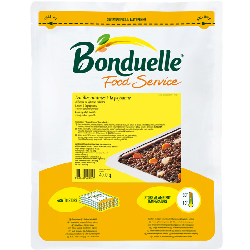 Lentilles cuisinées à la paysanne poche 4kg