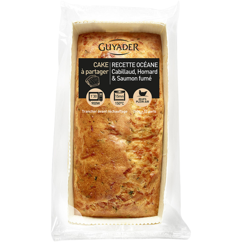Cake Océane | Cod, lobster and smoked salmon savoury loaf 260g