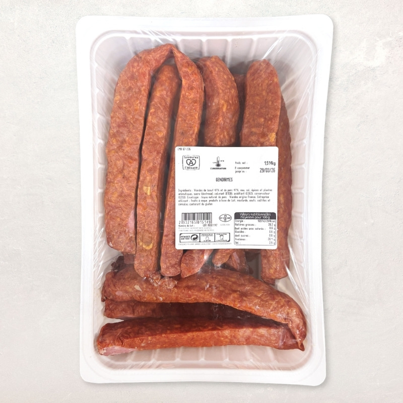 Alsace gendarmes French meat ±1.5kg