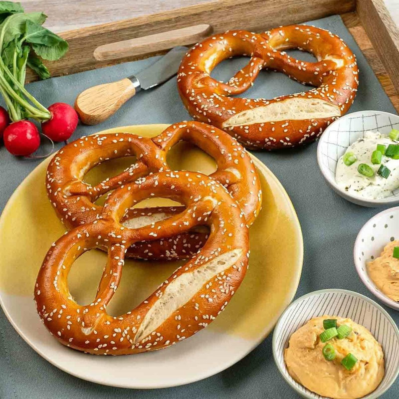 ❆ Pain bretzel cuit au sésame 30x80g