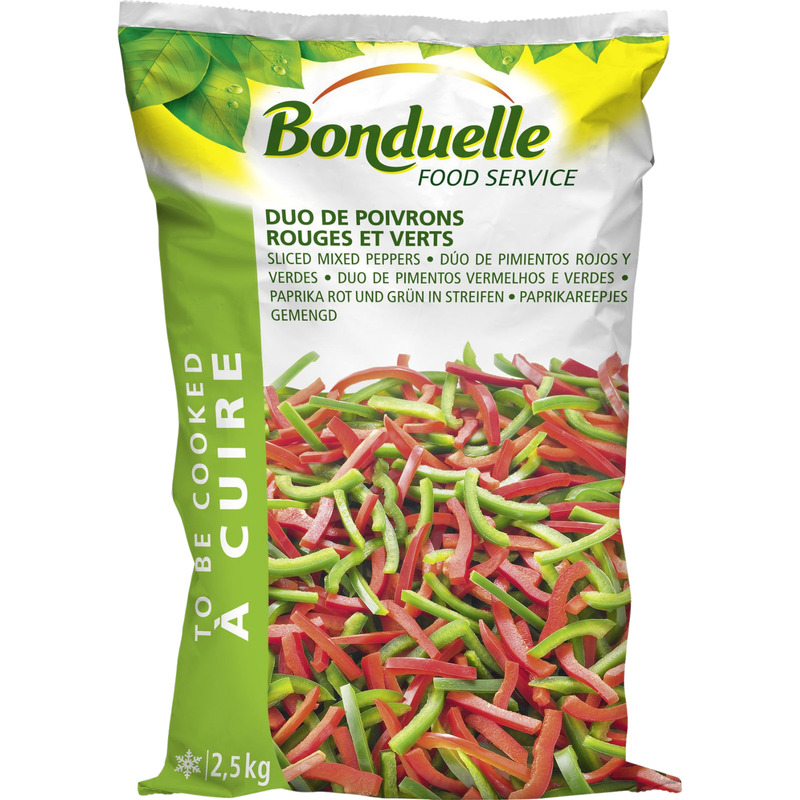 ❆ Duo of red and green pepper cut into strips 2.5kg