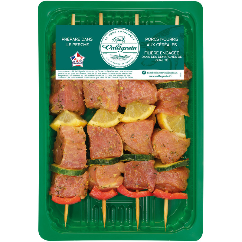 Marinated pork skewers with lemon and thyme LPF x4 ±650g