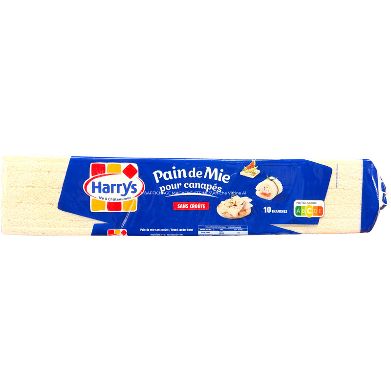 Spuntinelle | Crustless sliced in long sheet plain bread x10 1kg