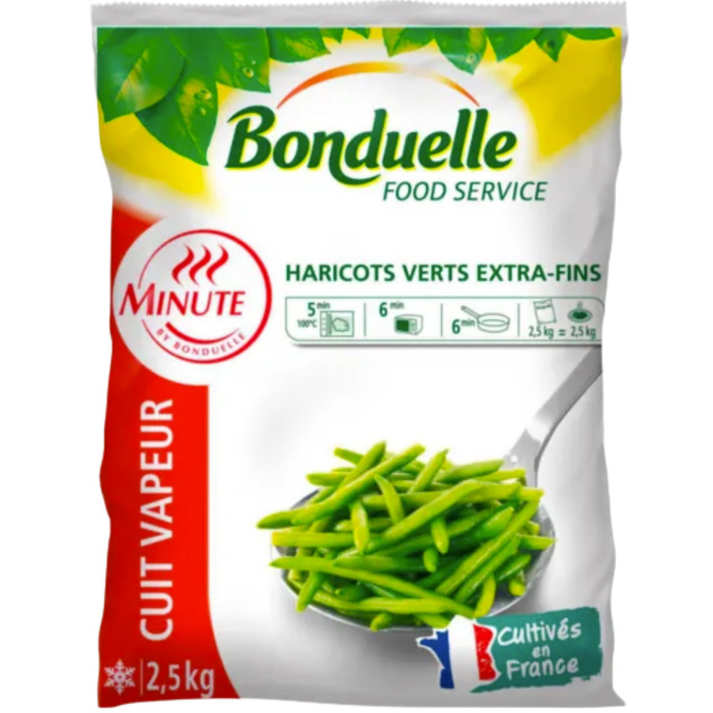 ❆ Haricots verts extra fins cuits vapeur 2,5kg